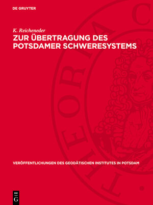 cover image of Zur Übertragung des Potsdamer Schweresystems